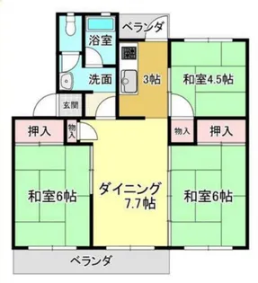泉北槇塚台住宅5号棟【310号室】の間取り