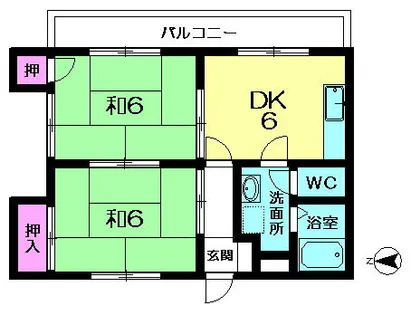 クレアコート精華【3階】の間取り