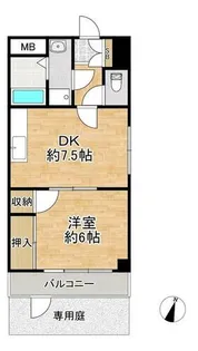 ドマーニ王子公園【101号室】の間取り