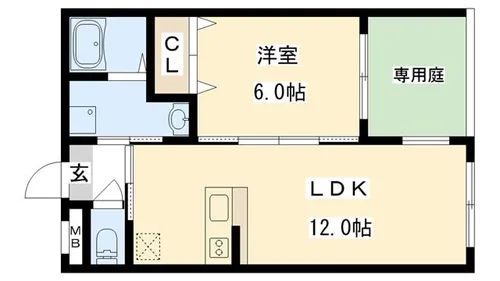 たちばなハイム【105号室】の間取り