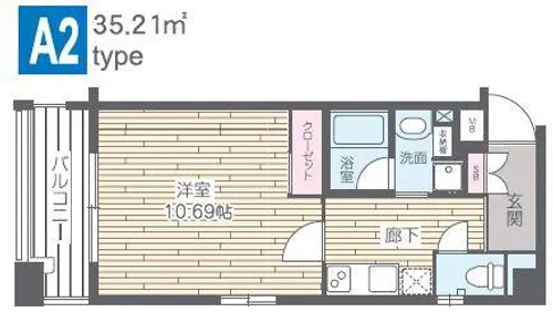 HF烏丸鞍馬口レジデンス【0308号室】の間取り