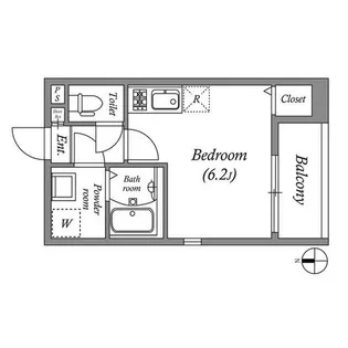 ハーモニーテラス福稲上高松町【1階】の間取り