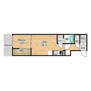 シエーナグランデ四条烏丸【0207号室】の間取り