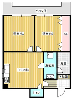 サンフラワーハイツ【405号室】の間取り