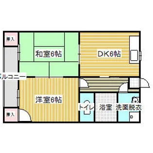 メイ・グリーンハイツ原6【203号室】の間取り