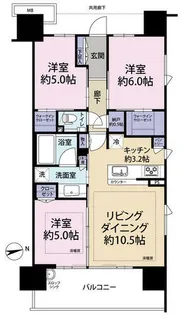 シティテラス尼崎【16階】の間取り