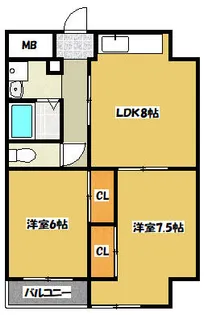 シティーライフ橋本【4階】の間取り