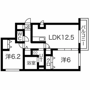 RainbowRoad南円山【301号室】の間取り