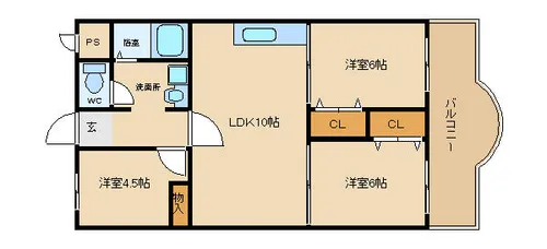 エレガントハイツ長吉【503号室】の間取り