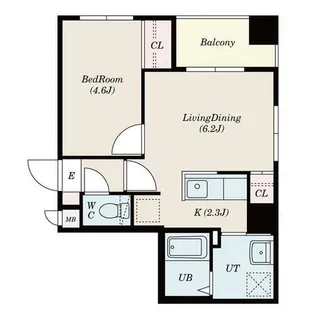 プライマル札幌琴似【4階】の間取り