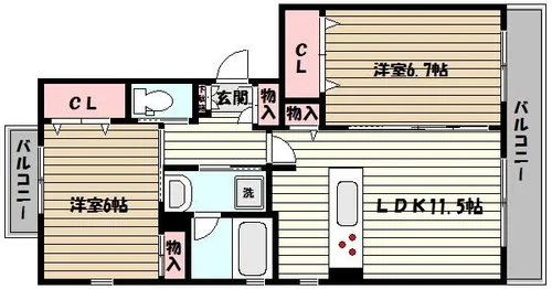 コンフォートⅡ【3階】の間取り