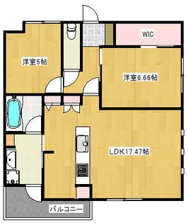 フリーディオ門真Ⅲ【202号室】の間取り