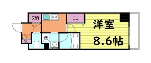アーバンエクセレンス鴫野【3階】の間取り
