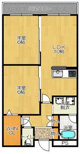 ディアコート忍ヶ丘【3階】の間取り