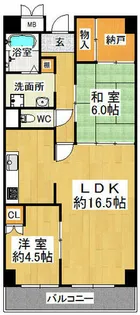 ルミエール神戸【9階】の間取り
