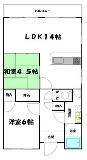 ヌーベルバーグイヌイ【301号室】の間取り