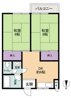 長吉グリーンハイツ【207号室】の間取り