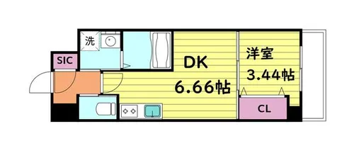 クローバー・グランデ今里【4階】の間取り