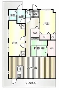 アースコート黒崎Ⅱエトワール【7階】の間取り