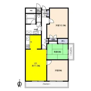 進和北楠アーバンライフ【5階】の間取り