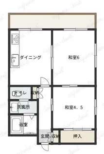 ハイツ宗田【2階】の間取り