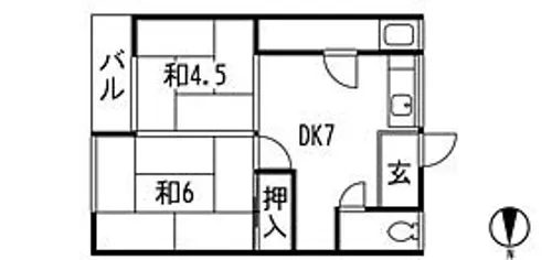 森アパート【203号室】の間取り