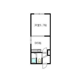 コーポかなや【00401号室】の間取り