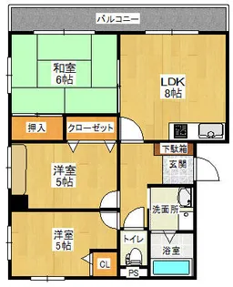 パークサイドN【102号室】の間取り