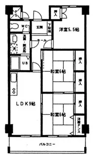 ルミエール雁峰【602号室】の間取り