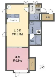 コモドクオーレ【101号室】の間取り