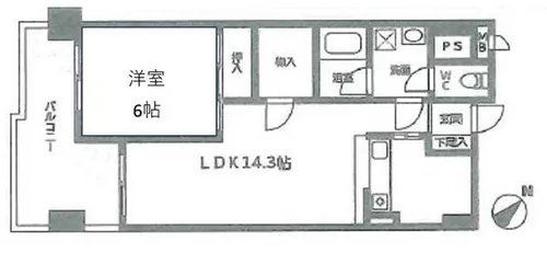 グローリアス箱崎【602号室】の間取り