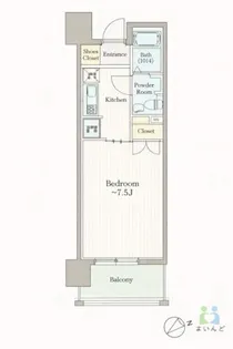 パークアクシス博多駅南【1109号室】の間取り
