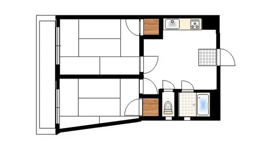 コーポ角田枝光A棟【301号室】の間取り