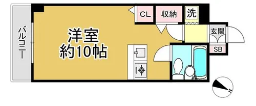 リベルテ岩屋【302号室】の間取り