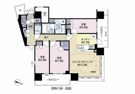 照葉ザ・タワー【20階】の間取り
