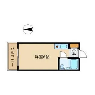 シティハイツアムール【2階】の間取り