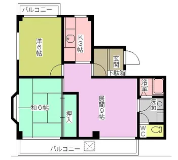 ルミエール久宝寺【502号室】の間取り