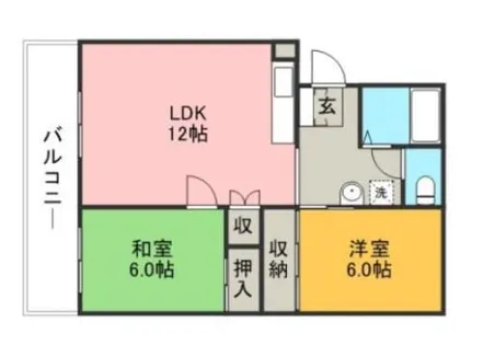 清水ハイツ【1階】の間取り