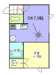 ラ・フィーヌ文苑【1階】の間取り