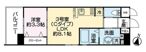 フェリシア香椎ステーション【903号室】の間取り