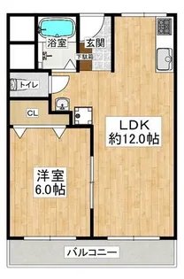 グランデ石屋川Ⅰ【3階】の間取り