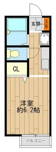 レジデンス郷Ⅹ【2階】の間取り