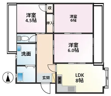 サンシャイン【305号室】の間取り
