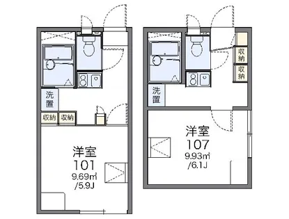 レオパレスモンテ シャンス【204号室】の間取り