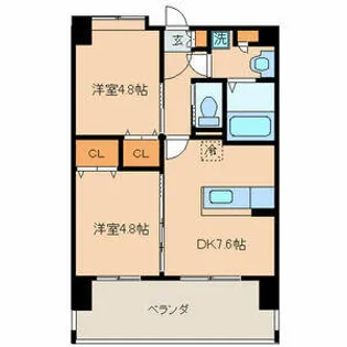 クリムゾン吉塚【0303号室】の間取り