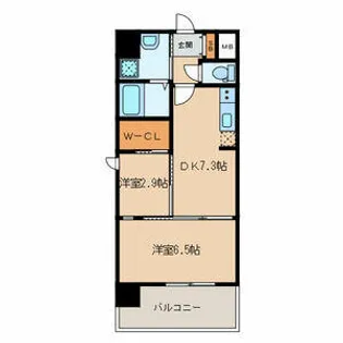 modern palazzo 姪浜 avenue【3階】の間取り