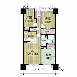 ザ・プレイス中百舌鳥EAST【0602号室】の間取り
