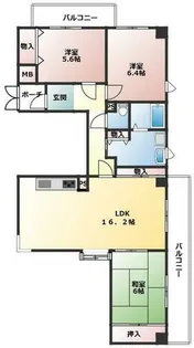 パレスローヤル【4階】の間取り