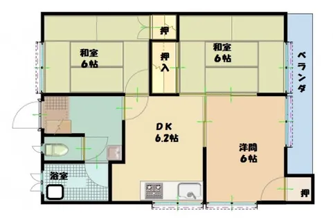 サンハイツ【101号室】の間取り