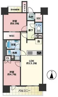 オープンレジデンシア栄【14階】の間取り